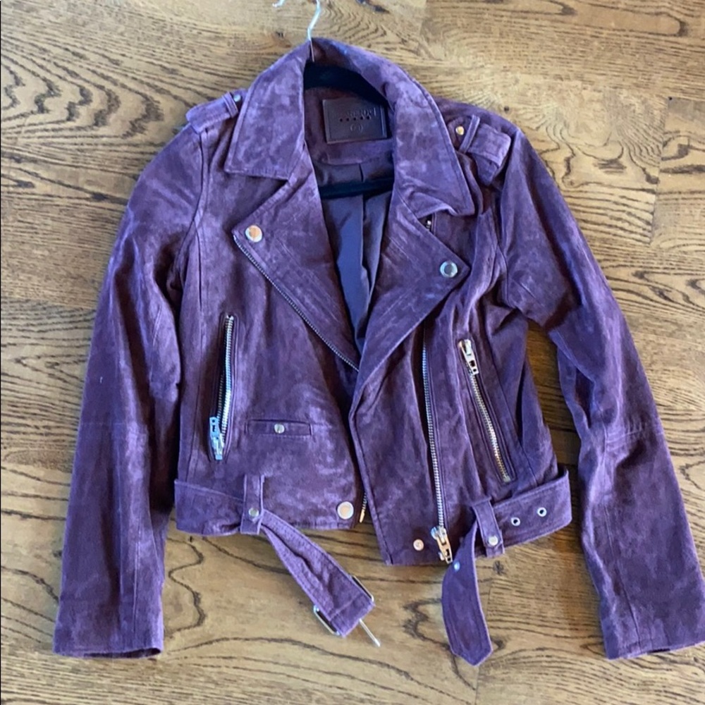 BlankNYC suede jacket size xs maroon/purple